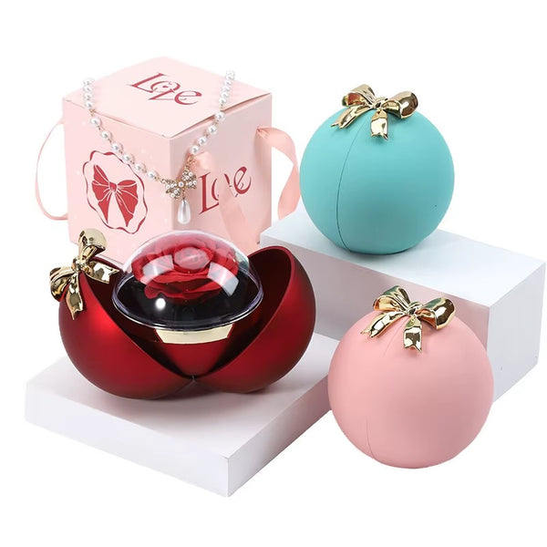 AYOYO rose ring boxes in three colourways with their outer gift box