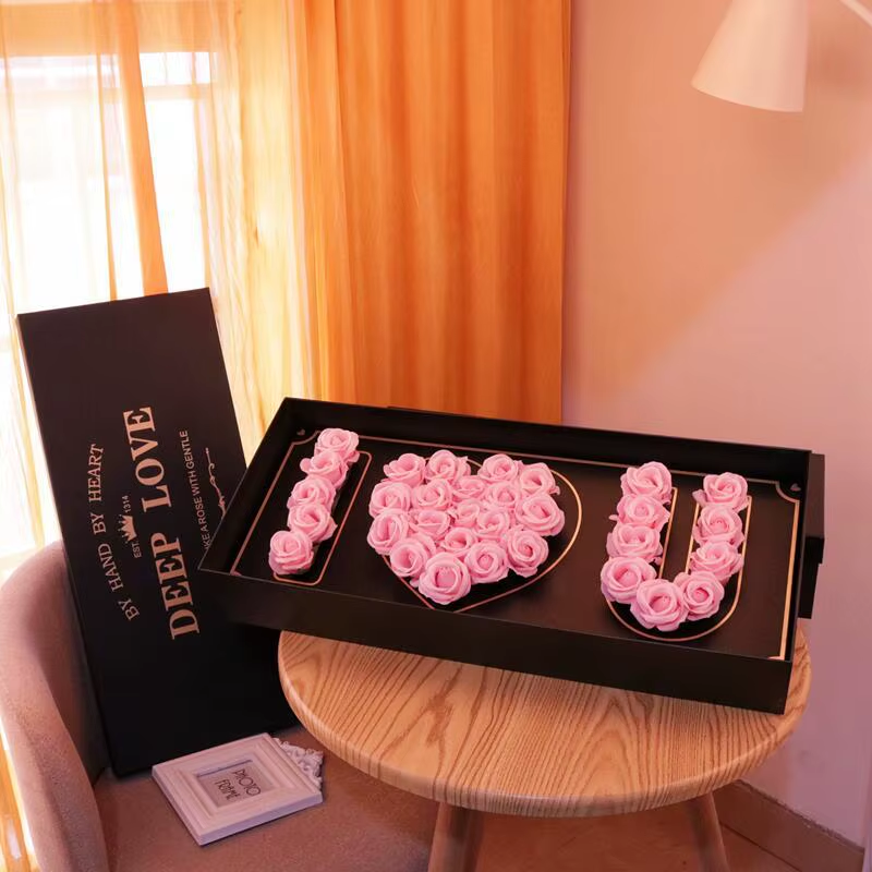 I Love You Rose Letter Flower Gift Box - colour option