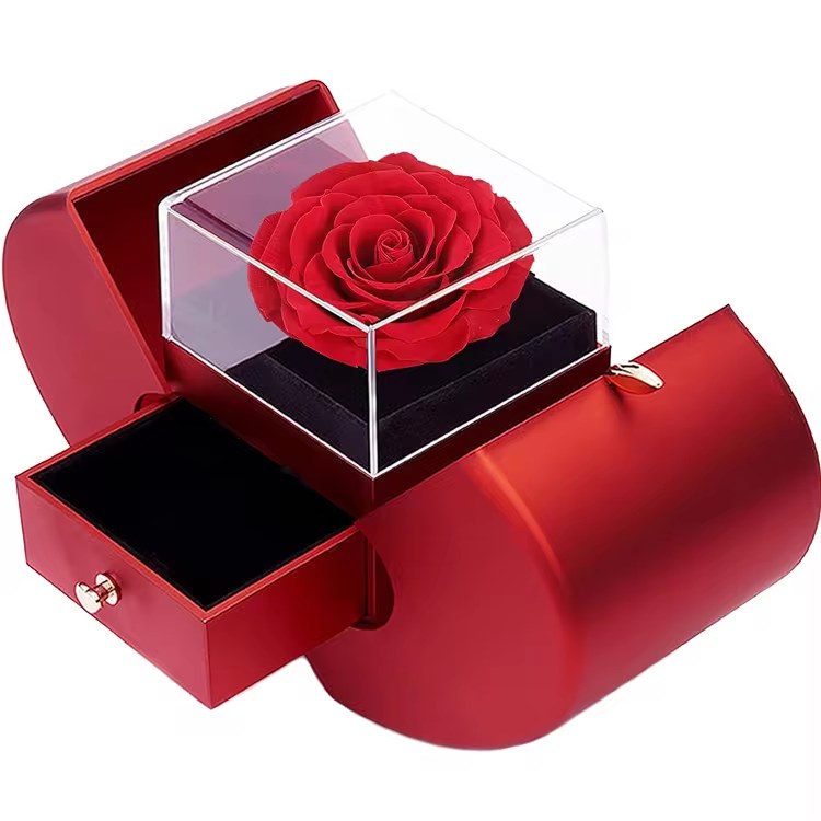 AYOYO Apple shaped rose gift box with necklace